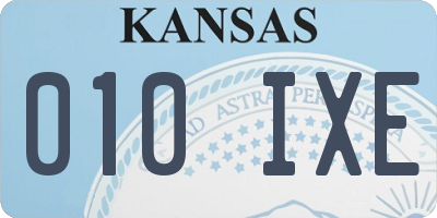 KS license plate 010IXE