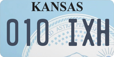 KS license plate 010IXH