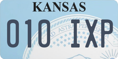 KS license plate 010IXP