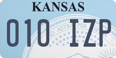 KS license plate 010IZP