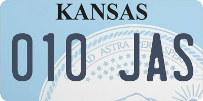 KS license plate 010JAS