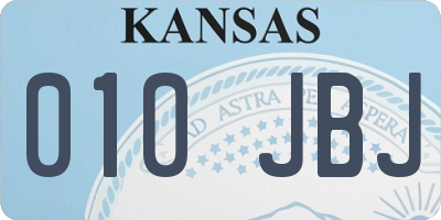 KS license plate 010JBJ