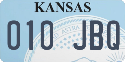 KS license plate 010JBQ