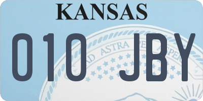 KS license plate 010JBY