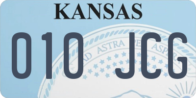 KS license plate 010JCG