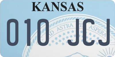 KS license plate 010JCJ
