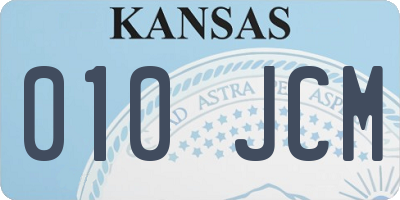 KS license plate 010JCM