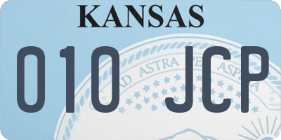 KS license plate 010JCP