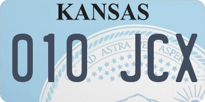 KS license plate 010JCX