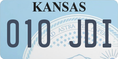 KS license plate 010JDI