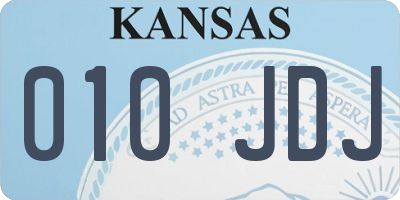 KS license plate 010JDJ