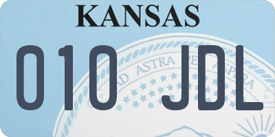 KS license plate 010JDL