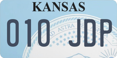 KS license plate 010JDP