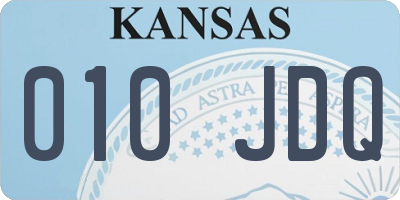 KS license plate 010JDQ