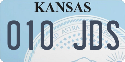 KS license plate 010JDS