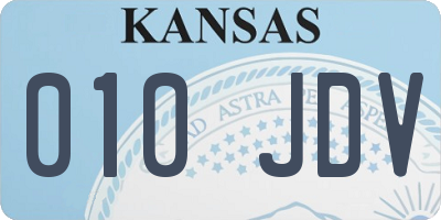 KS license plate 010JDV