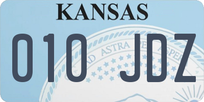 KS license plate 010JDZ