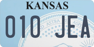 KS license plate 010JEA