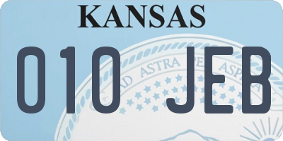 KS license plate 010JEB