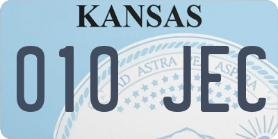 KS license plate 010JEC