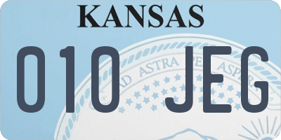 KS license plate 010JEG