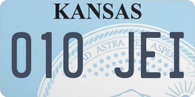 KS license plate 010JEI