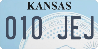 KS license plate 010JEJ
