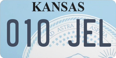 KS license plate 010JEL