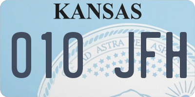 KS license plate 010JFH