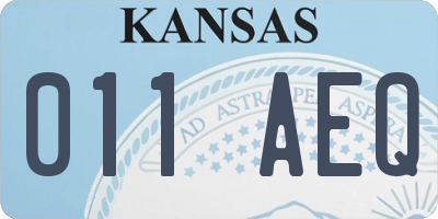 KS license plate 011AEQ