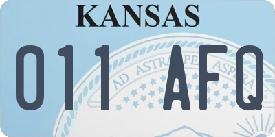 KS license plate 011AFQ