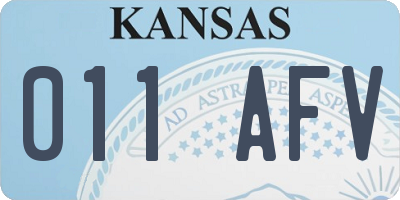 KS license plate 011AFV