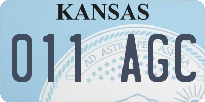 KS license plate 011AGC