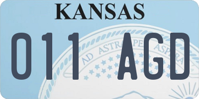 KS license plate 011AGD