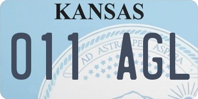 KS license plate 011AGL