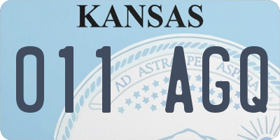 KS license plate 011AGQ
