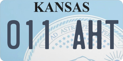 KS license plate 011AHT