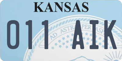 KS license plate 011AIK