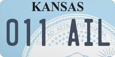KS license plate 011AIL