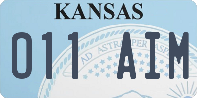 KS license plate 011AIM