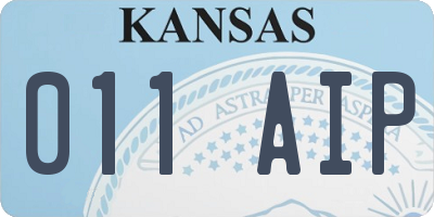 KS license plate 011AIP