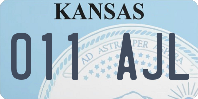 KS license plate 011AJL