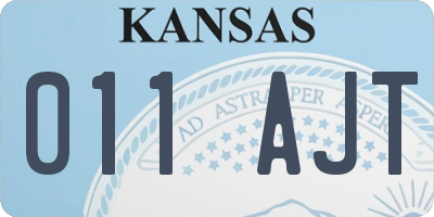 KS license plate 011AJT