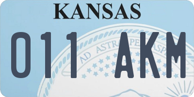 KS license plate 011AKM