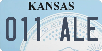 KS license plate 011ALE