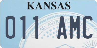 KS license plate 011AMC
