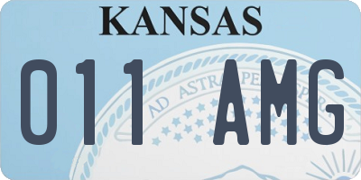 KS license plate 011AMG