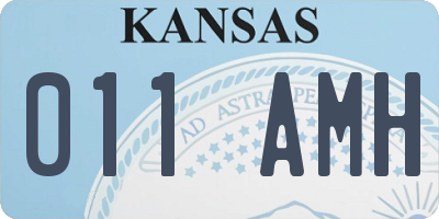 KS license plate 011AMH
