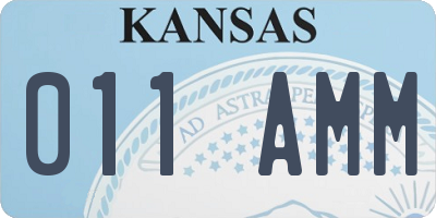 KS license plate 011AMM