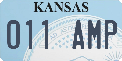 KS license plate 011AMP